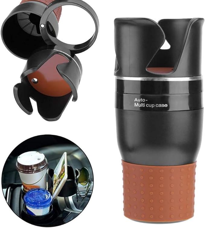 SwiftMalls™ Auto Multi Cup Holder – 360° Rotating, Universal Fit for Cars