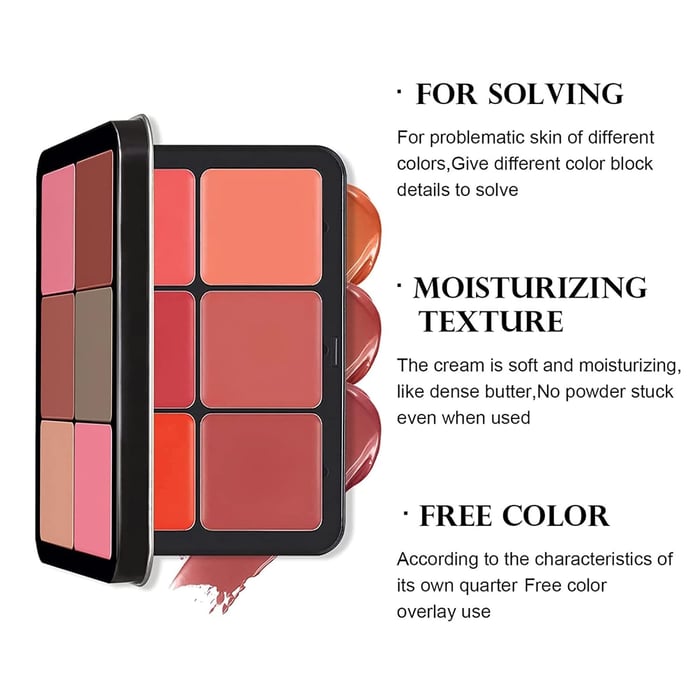 SwiftMalls™ 12 Colors Cream Blush Palette